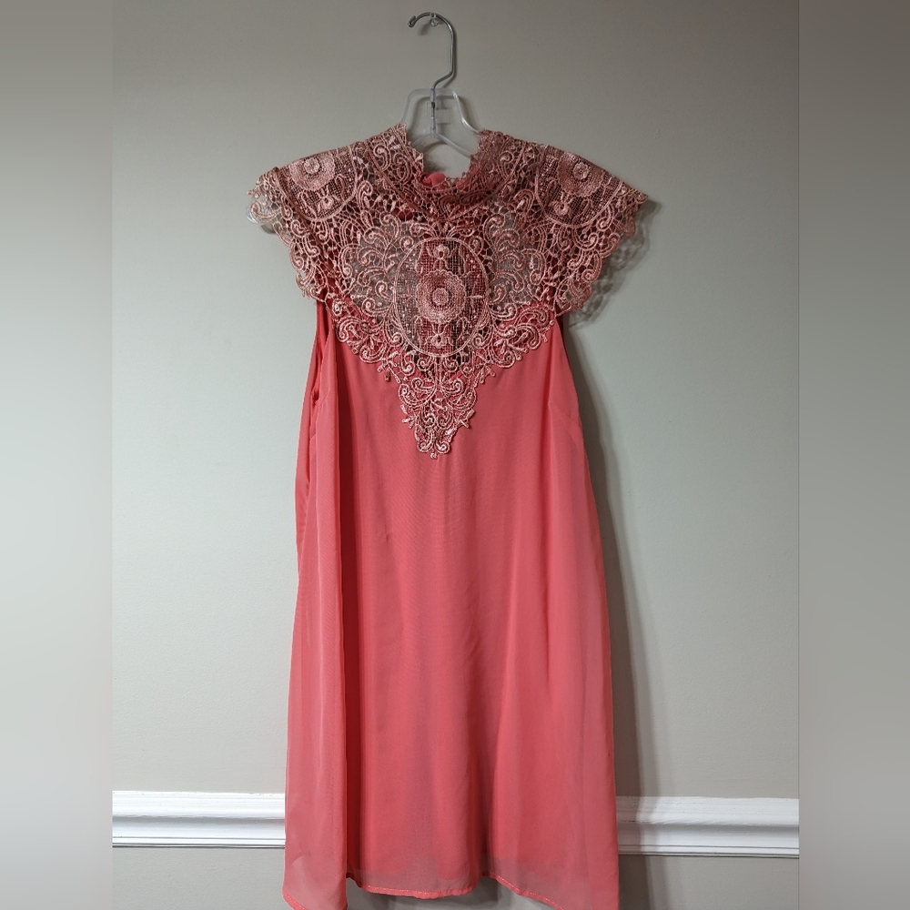 Solemio Salmon Dress,S